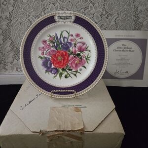 Aynsley 1986 Chelsea Flower Show Plate “Chelsea Glory” Bone China